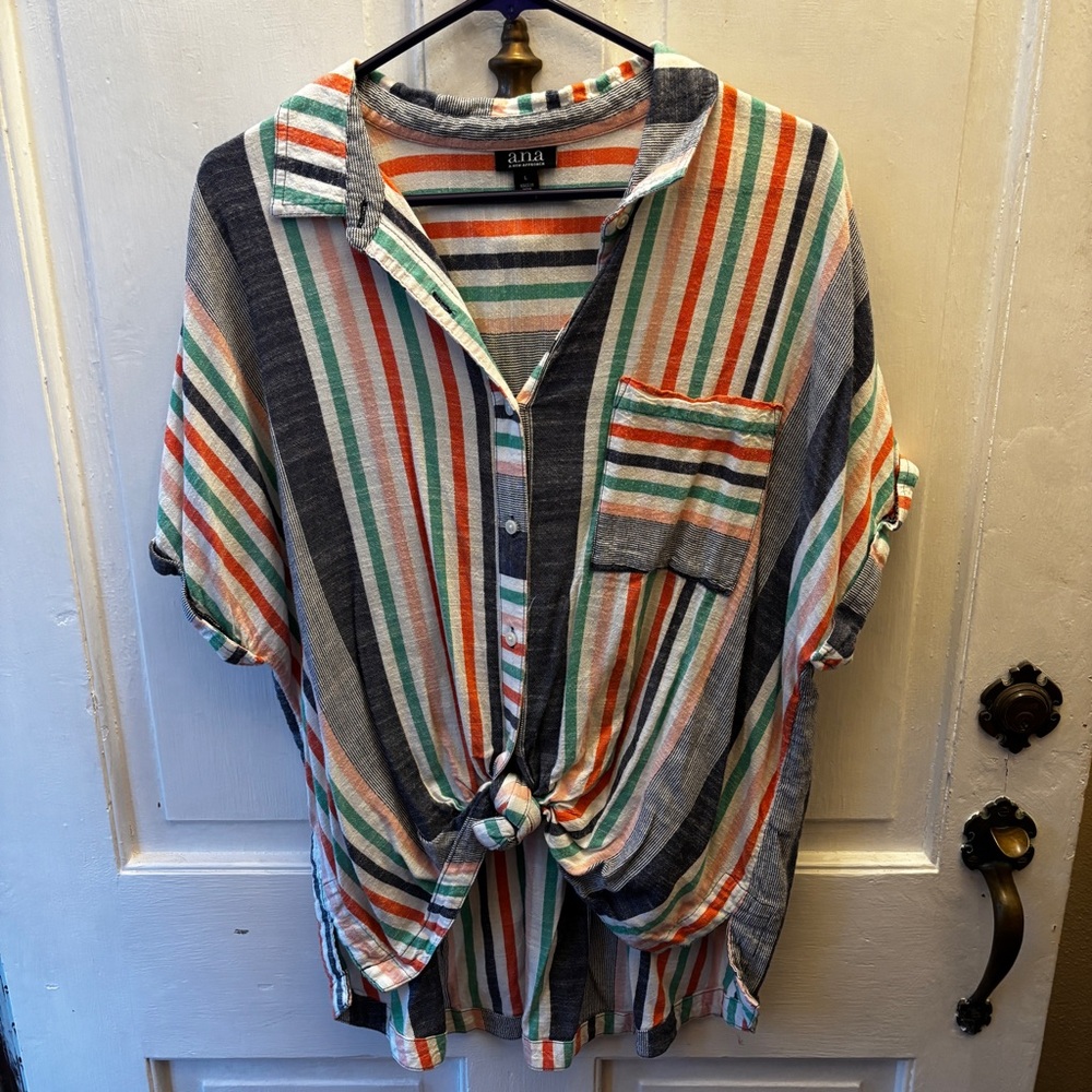 a.n.a Multicolor Striped Shirt